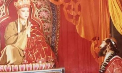 《西游记》老照片:张张都是回忆,图6唐僧师徒与金顶大仙合影