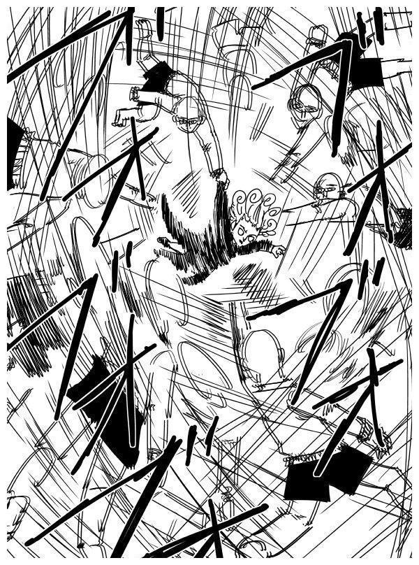 一拳超人原作版103话:埼玉VS龙卷,埼玉的运动衫被吹烂了