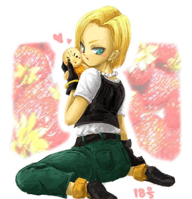 龙珠：18号女神的各种同人图，克林的小辫子亮了！