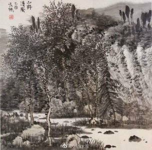 段铁国画山水作品——段铁,中国山水画研究院副院长