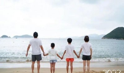 幸福海边,孙俪邓超一家四口背影照曝光