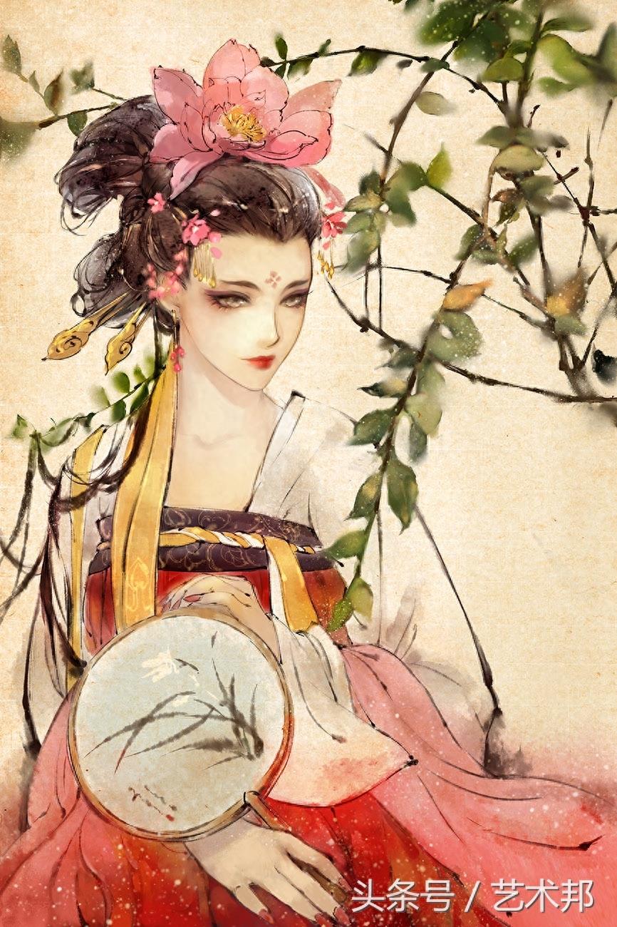 一组满分的高清古风水墨唯美人物手绘插画 一个叫景殊的插画奇侠