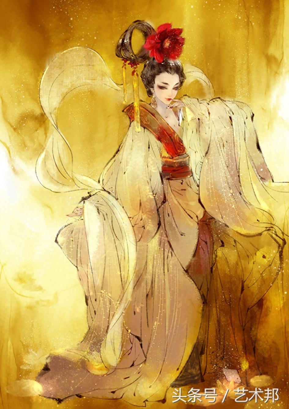 一组满分的高清古风水墨唯美人物手绘插画 一个叫景殊的插画奇侠