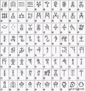 简体汉字甲骨文对照表