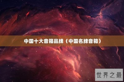 ​中国十大音箱品牌（中国名牌音箱）