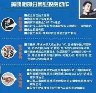 黄晓明为什么那么有钱身价资产多少亿?黄晓明有多少公司商业版图