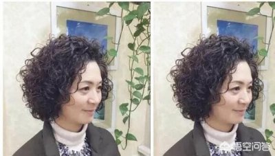 阿姨烫发小卷发型