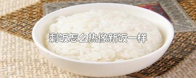 剩饭怎么热像新饭一样 剩饭怎么做锅巴
