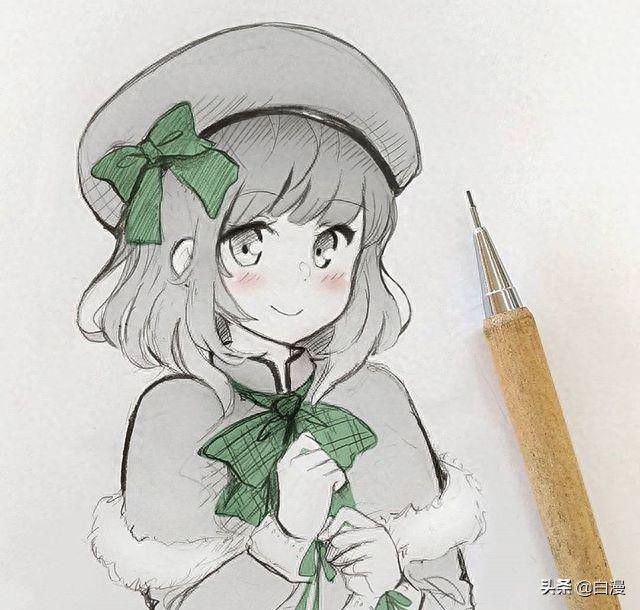 一组动漫人物线稿,跃然纸上的二次元美少女,你是否喜欢?