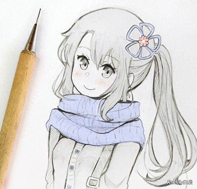 一组动漫人物线稿,跃然纸上的二次元美少女,你是否喜欢?
