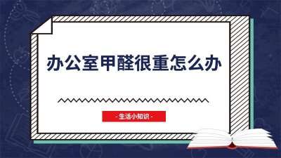 办公室甲醛如何处理 办公室内甲醛超标怎么办