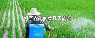 打了农药的菜几天能吃