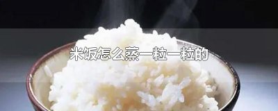 米饭怎么蒸一粒一粒的