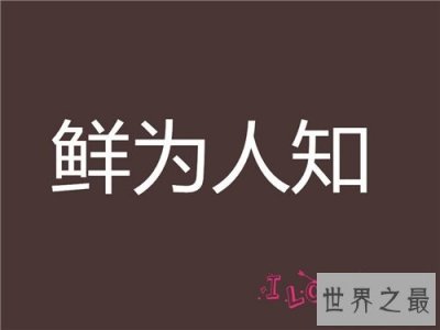 ​鲜为人知的意思是什么 关于成语鲜为人知的故事