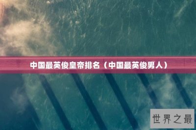 ​中国最英俊皇帝排名（中国最英俊男人）