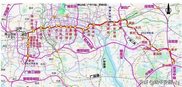 广佛地铁2035规划图（广佛共同规划18条轨道交通）(4)