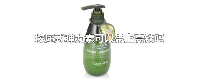 ​按压式弹力素可以带上高铁吗