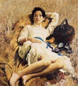 ​周迅18岁曾当过人体模特，每幅油画都是艺术，最后一幅牺牲有点大