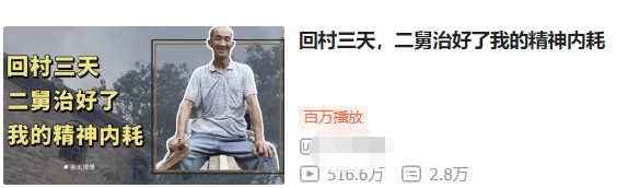 “二舅治好了我的精神内耗”是什么意思?原视频讲的什么