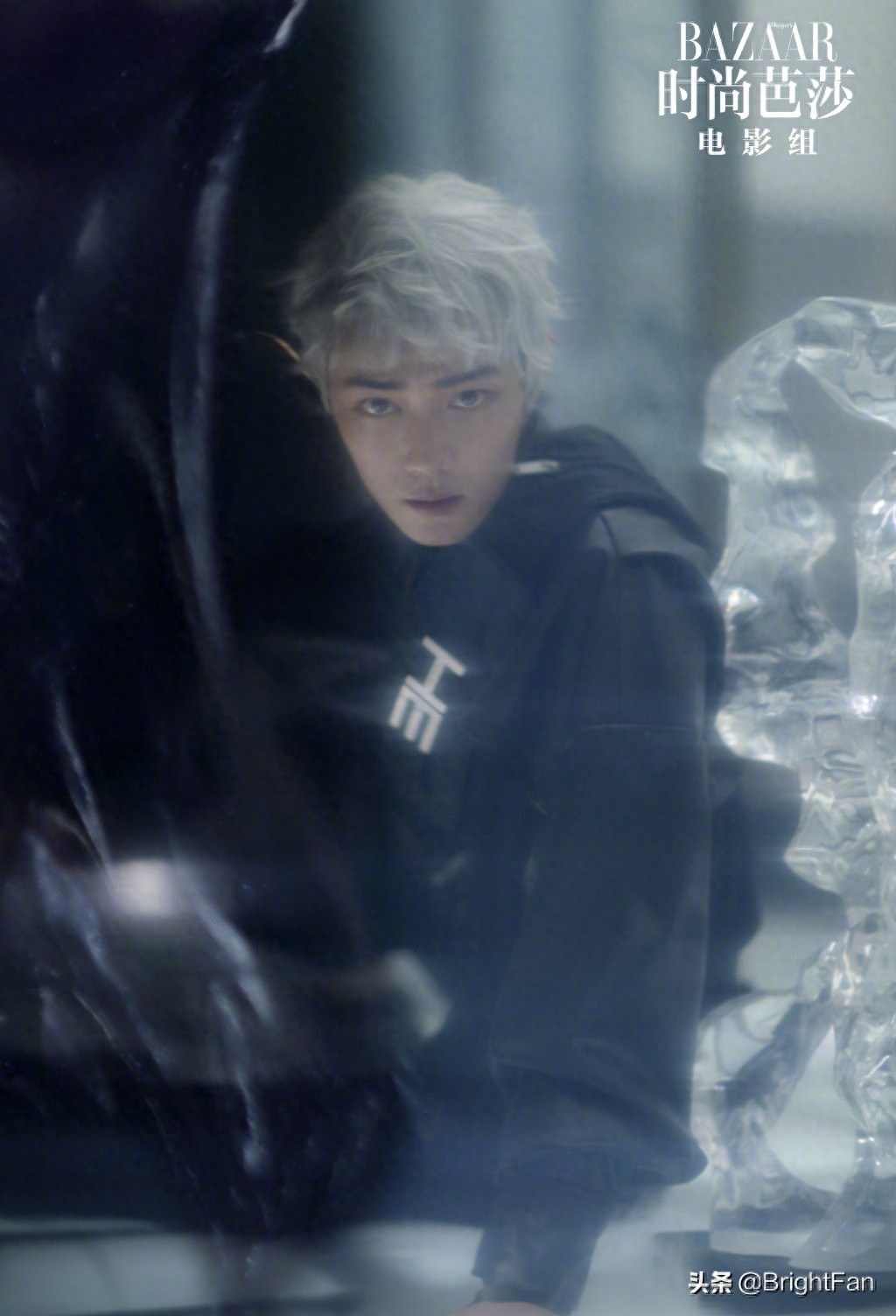 肖战时尚芭莎银发造型帅气写真大片