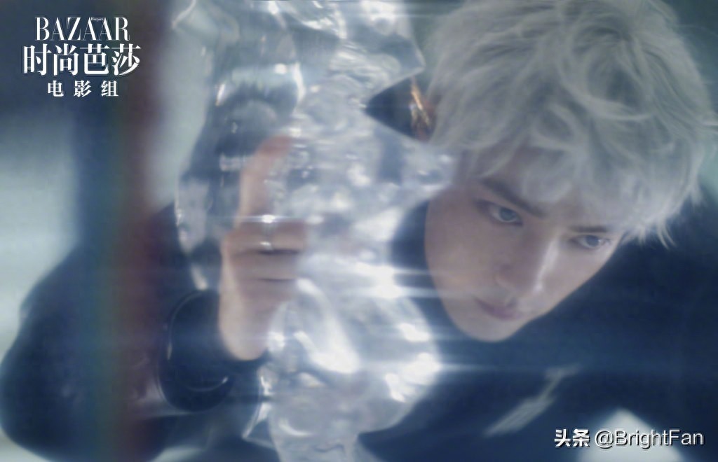 肖战时尚芭莎银发造型帅气写真大片