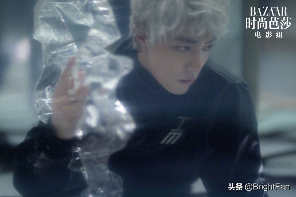 肖战时尚芭莎银发造型帅气写真大片