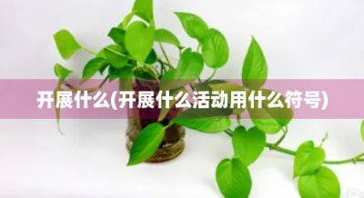 ​开展什么(开展什么活动用什么符号)