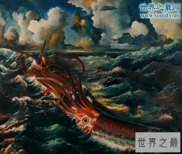​世界上最大的鱿鱼，大王酸浆鱿(长达20米以上)