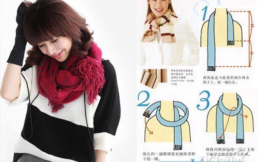一个围巾的三种围法
