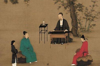 ​宋徽宗听琴图上三个人是谁?是不是宋徽宗本人?