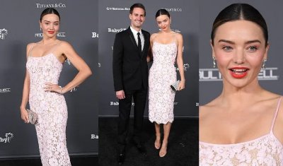 ​米兰达可儿和90后富豪老公亮相红毯！她穿蕾丝吊带裙太美，太恩爱