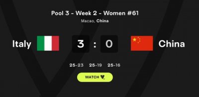 ​0比3负于意大利，中国女排世界排名被日本队超越